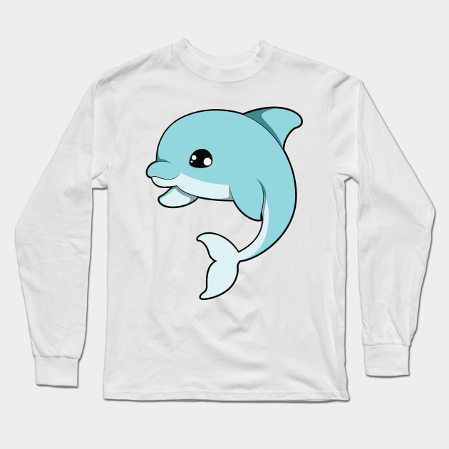 Dolphin Long Sleeve T-Shirt by MyBeautifulFiles